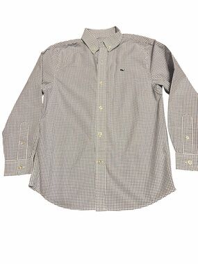 Vineyard Vines Blue and White Check Button-Down Shirt